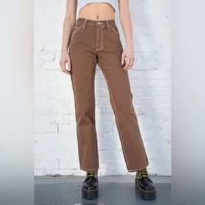 BNWT Brandy Melville Brown Crispina Carpenter Jean Pants